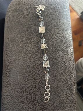 Retired Silpada smokey quartz and sterling silver bracelet